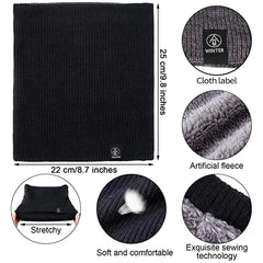 Unisex Thick Knit Wool Scarf